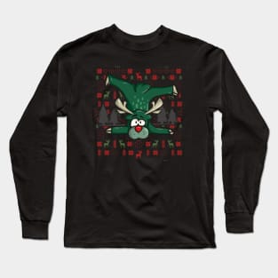 Ugly Christmas Reindeer Long Sleeve T-Shirt